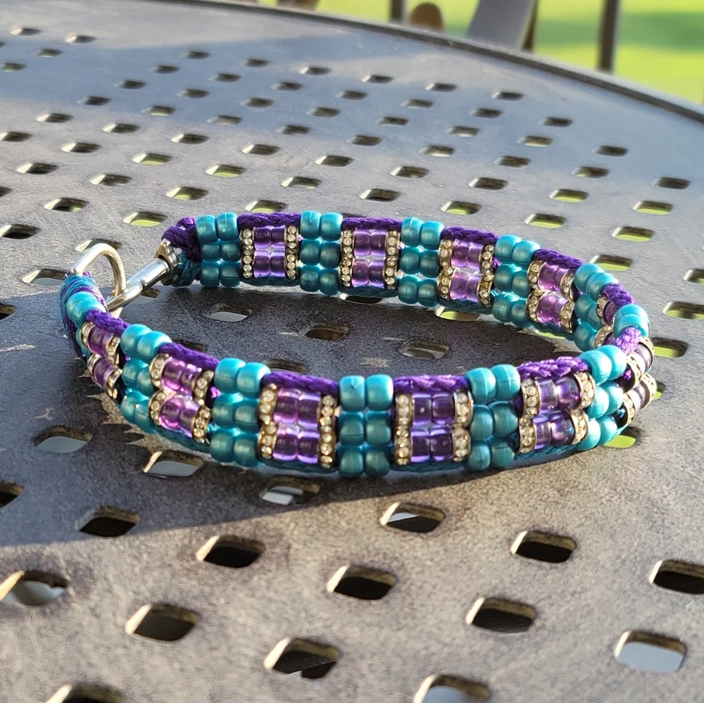 Custom Handmade Beaded Bling Dog Collar